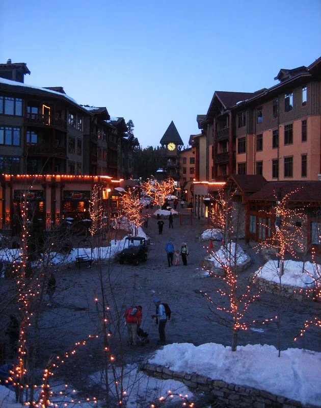 The "Village" section of Mammoth Lakes, California