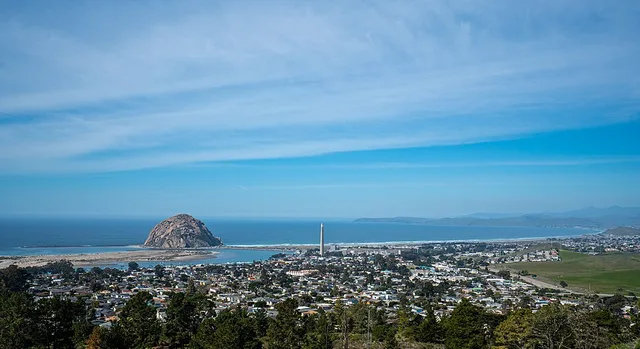 Views overlooking the city of Morro Bay, CA