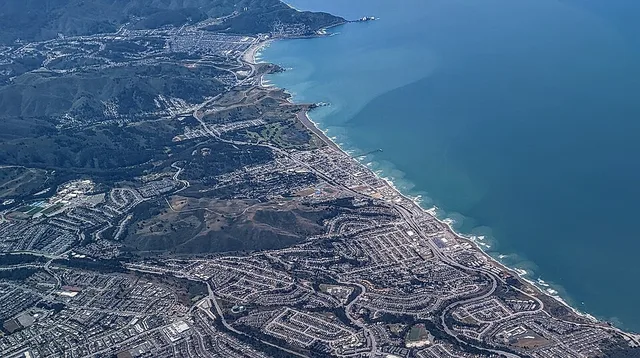 Aerial view of Pacifica, California