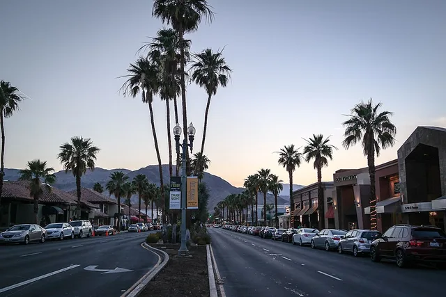 A view of El Paseo in Palm Desert, California