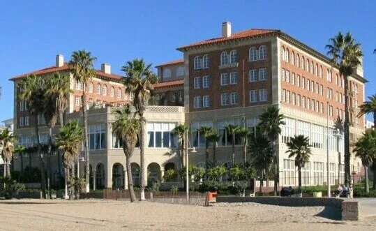 Casa Del Mar Hotel — on the beach in Santa Monica , Southern California . Built in a Renaissance Revival - Mediterranean Revival style in 1926 as an elite beach club, now a hotel...