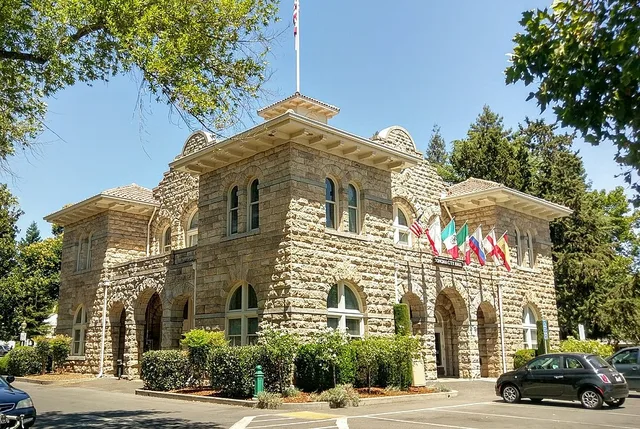 A diagonal view of Sonoma City Hall taken in 2016. Photo by Jim Heaphy.