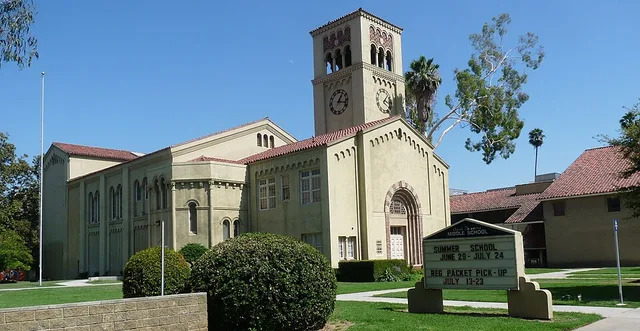 South Pasadena Middle School, formerly South Pasadena Junior High School. South Pasadena , Los Angeles County, California.