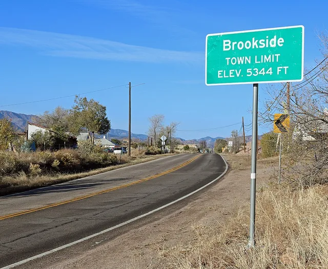The town of Brookside, Colorado , in Fremont County.