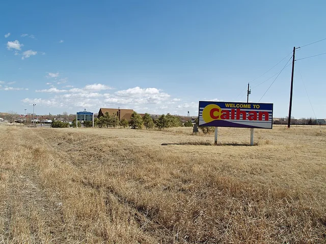 Calhan, Colorado sign.