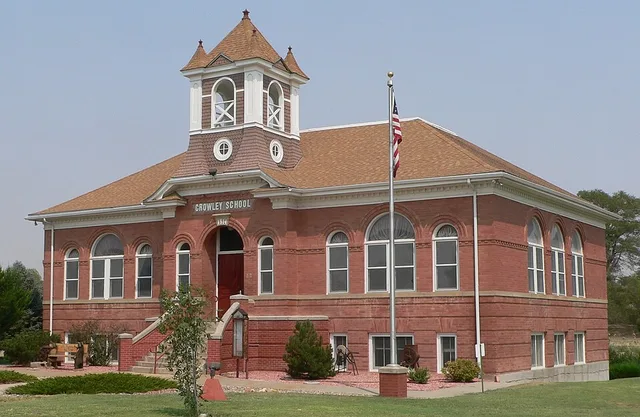 Crowley County Heritage Center, located on Main Street in Crowley, Colorado; seen from the south