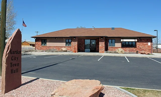 The Garden City, Colorado Town Hall, located at 621 27th Street Road in Garden City, Colorado.