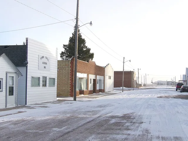 Genoa, Colorado main street as of January 2024