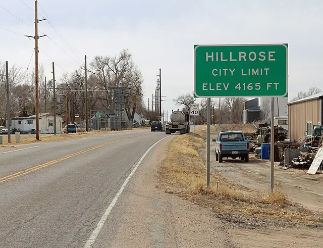 The town of Hillrose, Colorado .