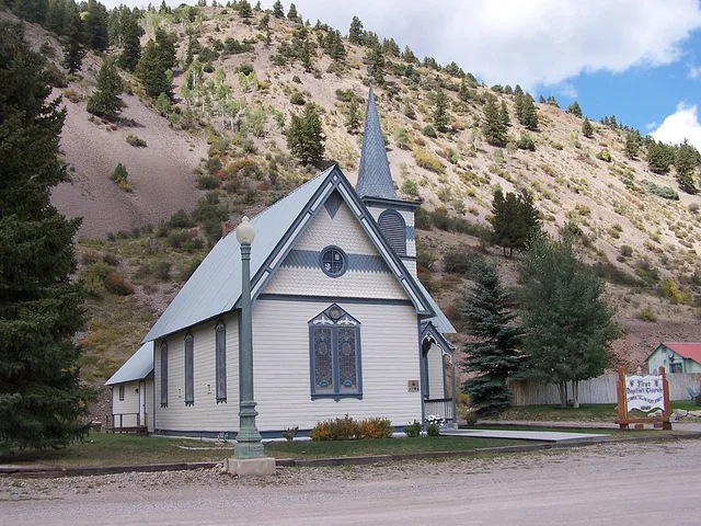 Baptist Church in Lake City, Colorado. Contributing property to the Lake City Historic District on the National Register of Historic Places.