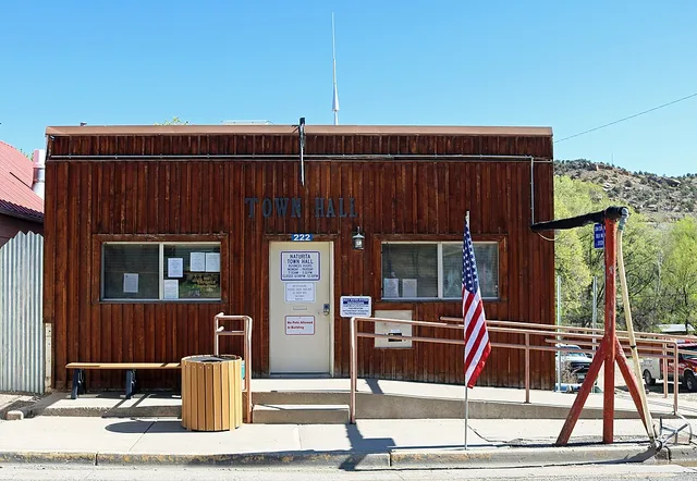 The Naturita, Colorado town hall, located at 222 east Main Street in Naturita, Colorado.