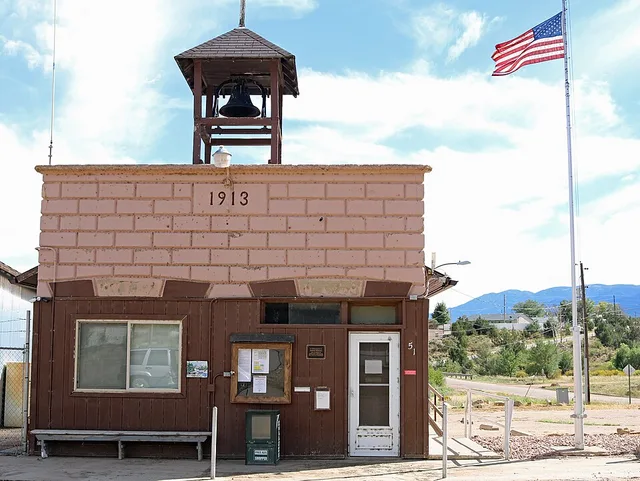 The Rockvale, Colorado town hall, located at 510 Railroad Street in Rockvale, Colorado.