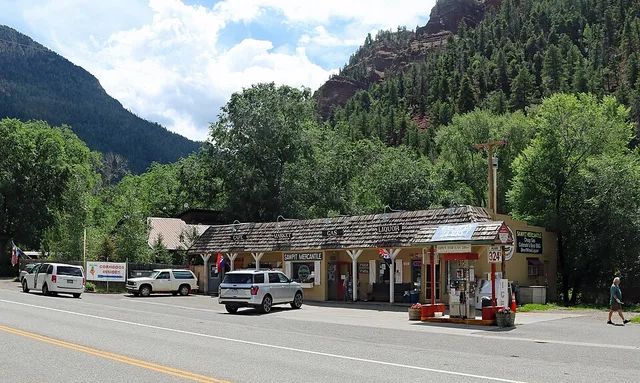 Sawpit Mercantile, a general store, located at 20643 Highway 145 (at mile marker 80) in Sawpit, Colorado 81430.