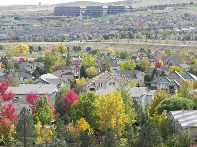 Overlook of a portion of the Rock Creek subdivision in Superior, Colorado