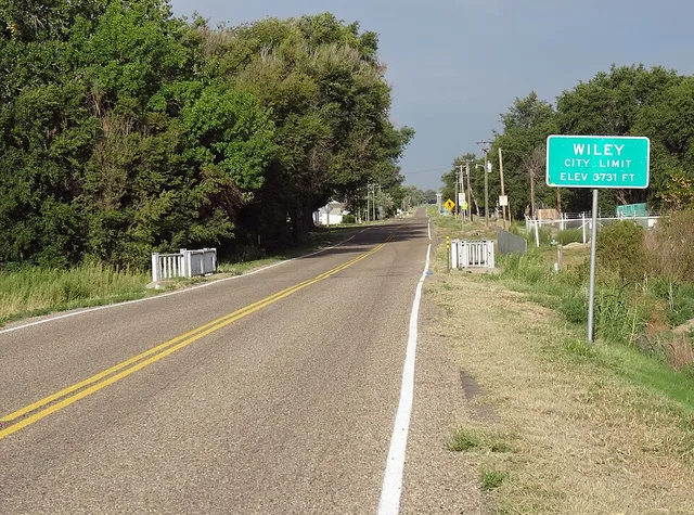 The town of Wiley, Colorado.