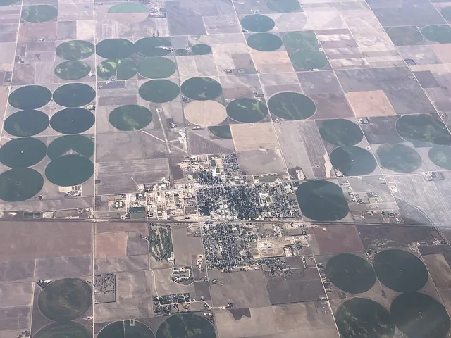 View southward across western Yuma County, Colorado, centered on the city of Yuma