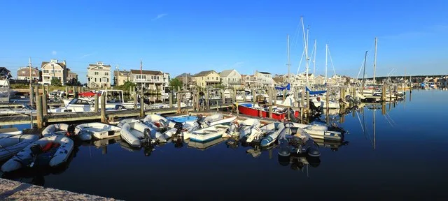 Panorama of the Groton Long Point Yacht Club, Outer Lagoon