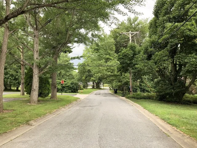 View northwest along Millers Road at Orchard Road in Ardentown, New Castle County, Delaware