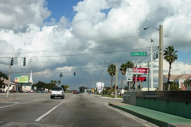 Main Street in Belle Glade, Florida.