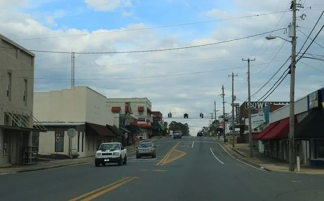 Downtown Bonifay, Florida businesses on SR79.