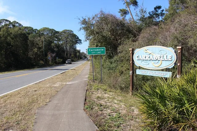 Carrabelle city limit US98 WB, Franklin County, Florida