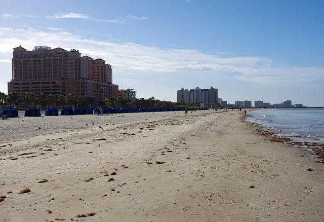 Clearwater Beach includes a resort area and a residential area on the Gulf of Mexico in Pinellas County on the west central coast of Florida. Just west over the intercoastal water...