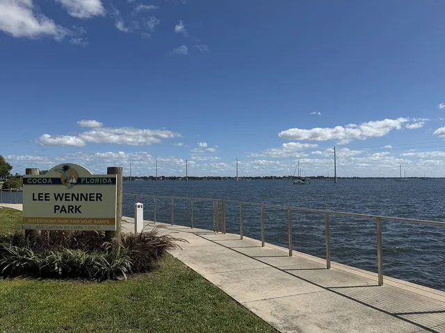 Lee Wenner Park waterfront in Cocoa, Florida
