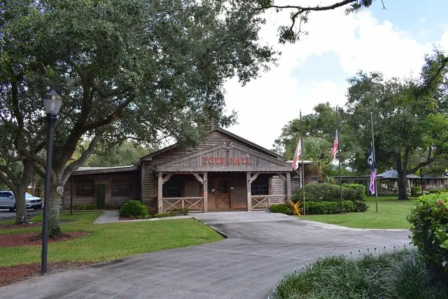 Town Hall in Davie, Florida, "the most populous municipality labelled as a ″town" in Florida, and the fourth most populous such community in the United States," per Wikipedia.