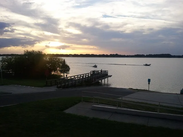 Overlooking the City of Eagle Lake Dock and Recreational Facility at Eagle Lake, FL.