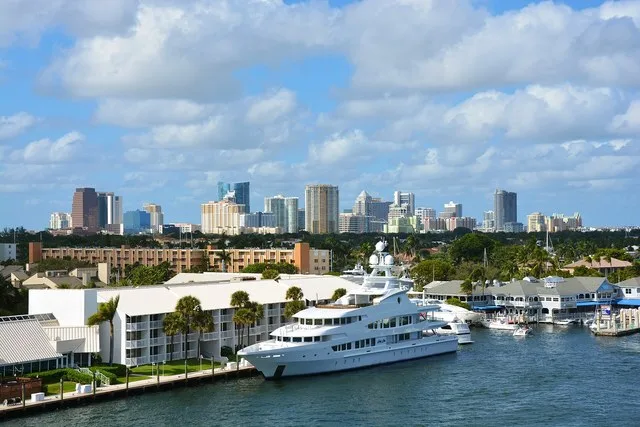 The skyline of Downtown Fort Lauderdale, Florida.