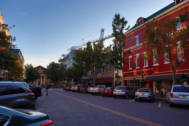Downtown Gainesville, FL looking southwest from SE 1st Ave/SE 2nd Ave.