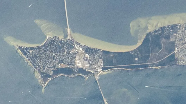 View from ISS Expedition 72, Pensacola, Escambia Bay, Florida, November 19, 2024 (ISS072-E-98035) (appx. 30.39° N, 87.12° W)