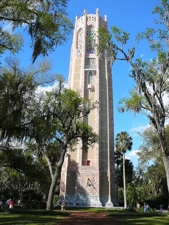 rear face of Bok Tower in Lake Wales, Florida