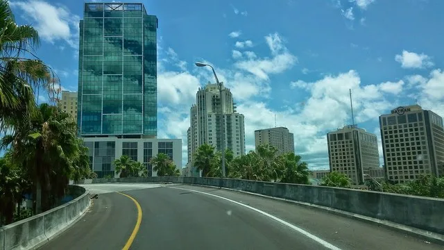 Downtown Dadeland skyline South of Miami from the 826 on ramp.