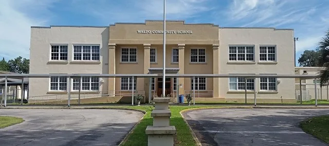 Built in 1922, this building was the first High School in the City of Waldo, FL. After closing in May 2015, the historic school is now called the Waldo City Square.