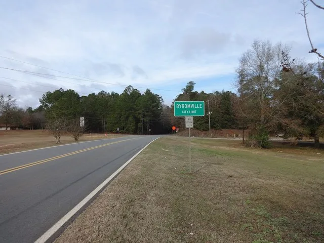 Byromville city limit, GA90NB, Byromville, Dooly County, Georgia