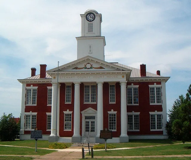 Stewart County Courthouse in Lumpkin, Georgia, USA.