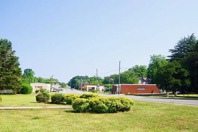 Main Street in Martin, Georgia, United States.