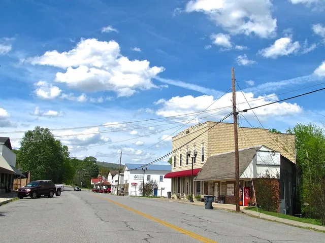 Buildings along 7th Avenue (Georgia State Route 337) in Menlo, Georgia, United States.