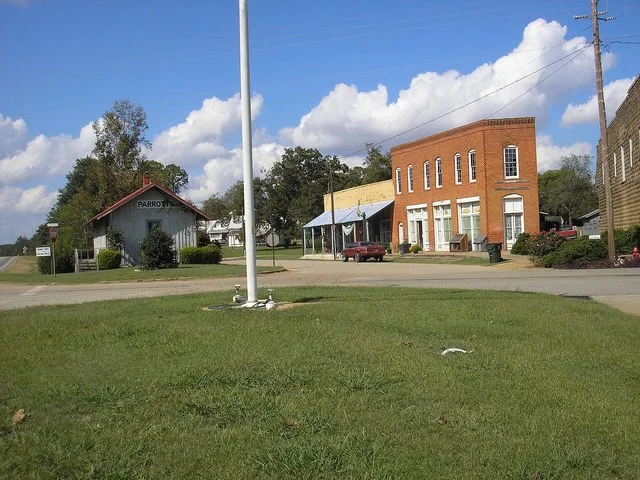 A National Registered Historic Site located in Parrott, Terrell County, GA and roughly centered on the Junction of Main Street and GA 55/520. This view is of the Parrott Depot and...