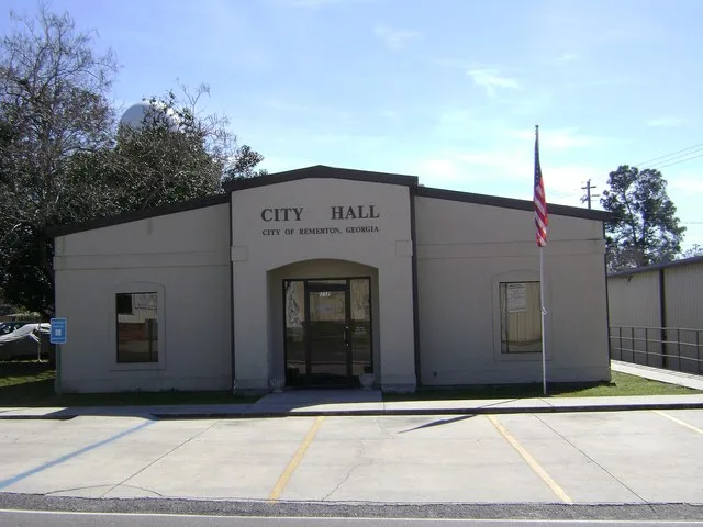 Remerton City Hall — 1757 Poplar Street, Remerton , Lowndes County, southern Georgia.