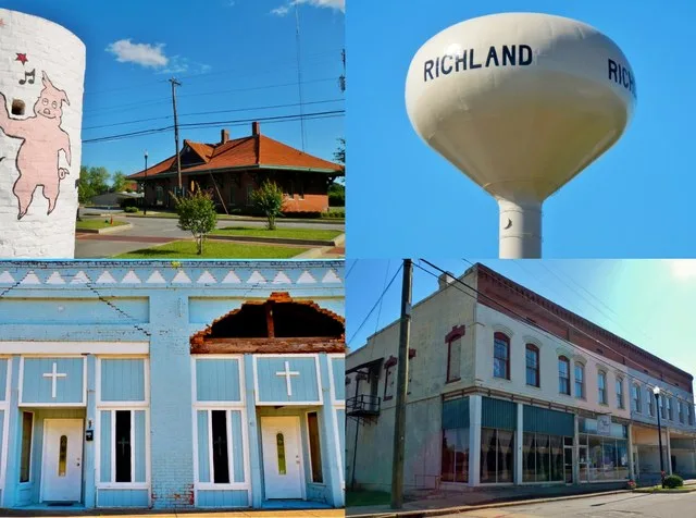 This is a photo collage of Richland, Georgia.