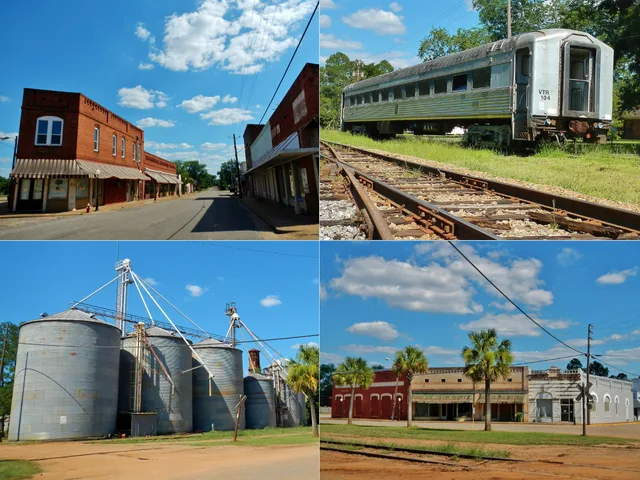 This is a photo collage of Shellman, GA
