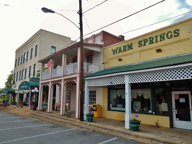 This is a photo of Broad Street in Warm Springs, Georgia, USA. It was taken by me, Rivers Langley.