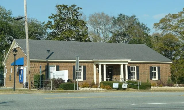 Whigham City Hall, 126 E. Broad Avenue, Whigham, Grady County, Georgia. Formerly a Capital City Bank branch - and still has the ATM!