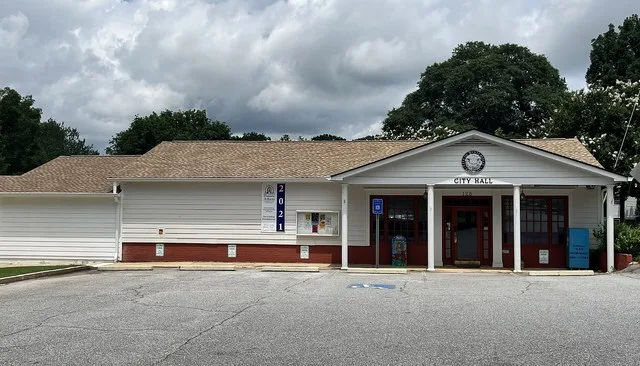 The Winterville City Hall building in Winterville, Georgia