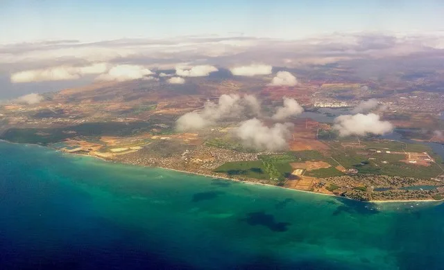 Aerial view of Ewa Beach, Oahu, Hawaii