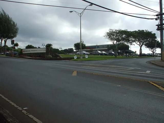 Intersection of Old Haleakala Highway and Pukalani Street in Pukalani.
