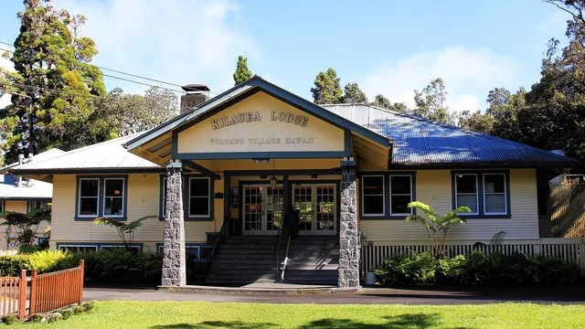 The Kilauea Lodge in Volcano, Hawaii, United States was built in 1938 as a Young Men's Christian Association ( YMCA ) camp.