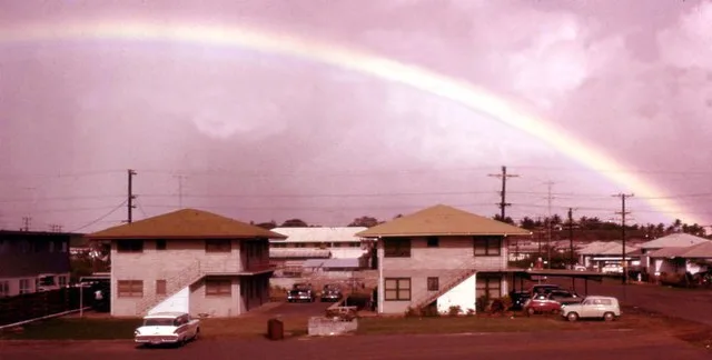 Rainbow over Waipahu, Oahu, Hawaii, 1958
